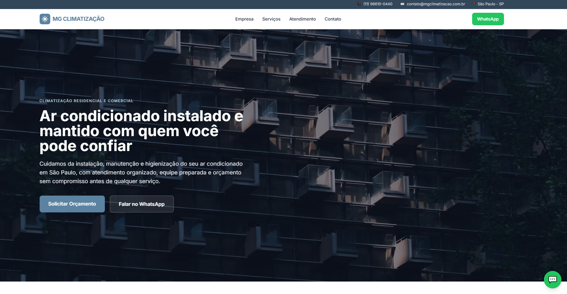 Instalação e manutenção de ar condicionado